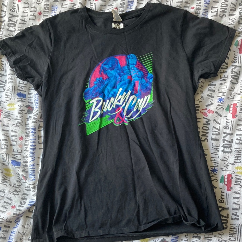 Marvel Bucky and Cap tee